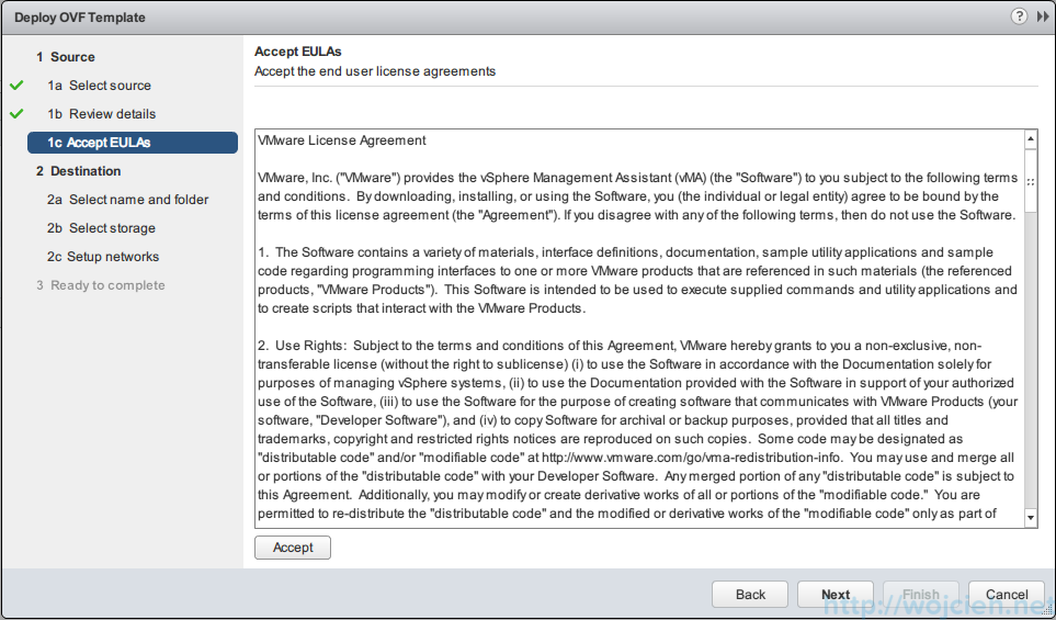 VMware vSphere Management Assistant 5.5 (vMA) - installation 4