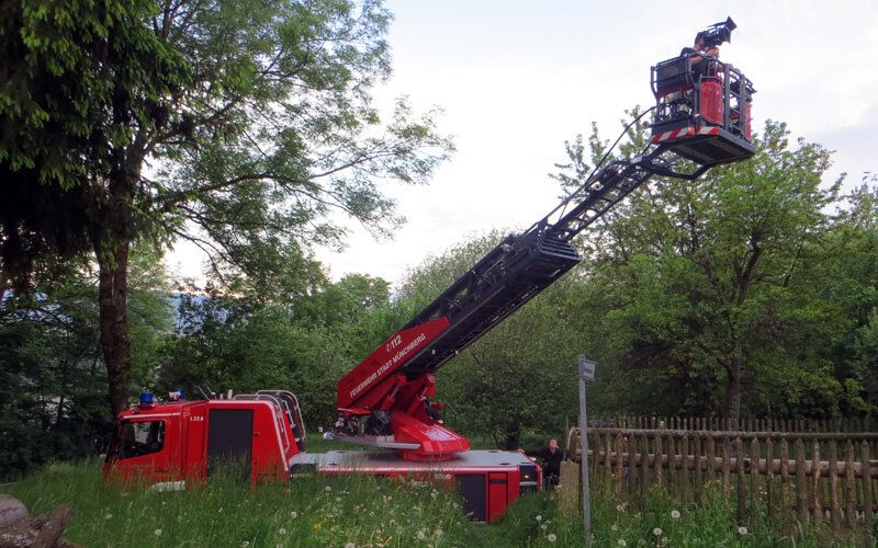 Unterstützung durch die Feuerwehr