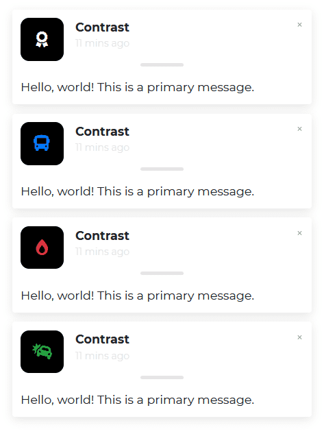 Bootstrap Notifications with Icons