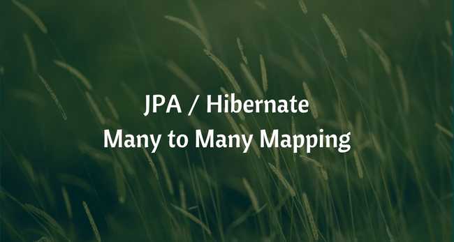 JPA / Hibernate Many to Many Mapping Example with Spring Boot