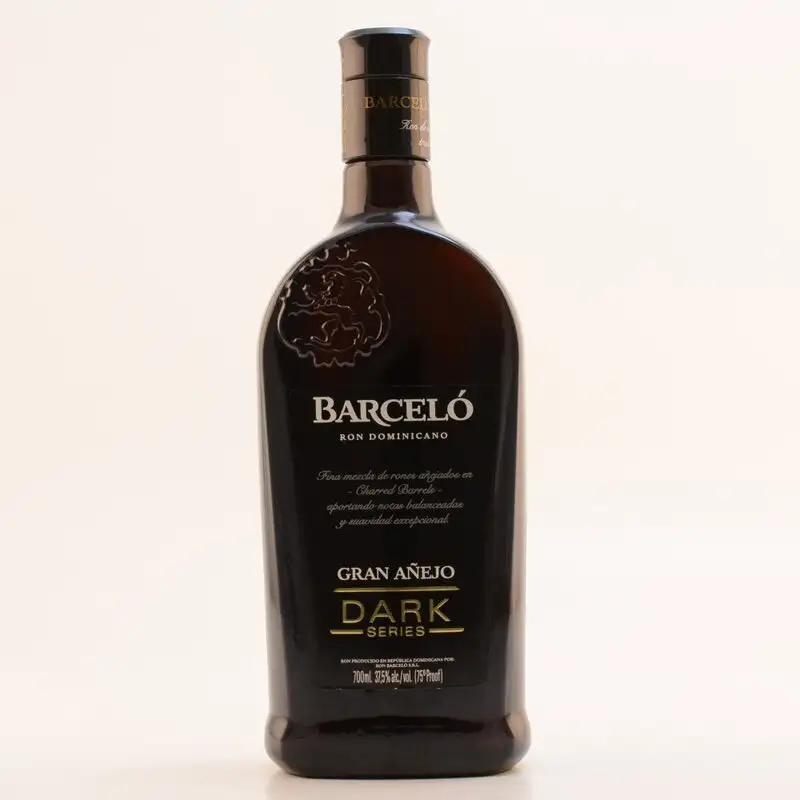 Image of the front of the bottle of the rum Ron Barceló Gran Añejo Dark Series
