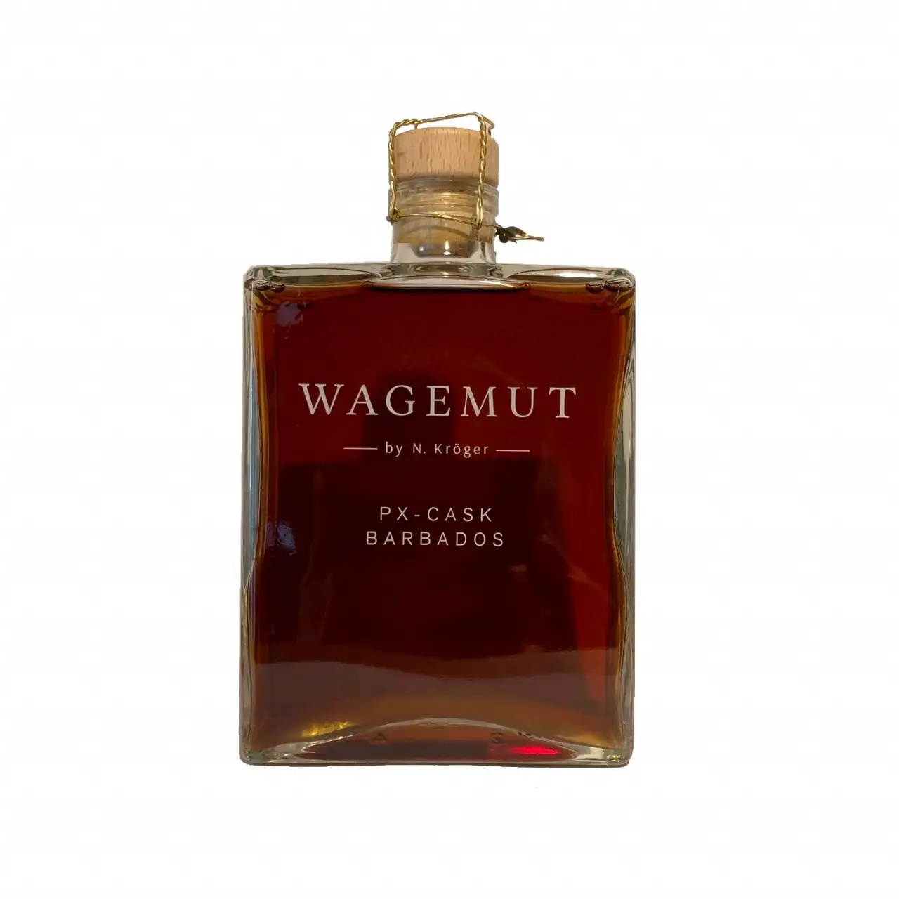 Image of the front of the bottle of the rum Wagemut PX-Cask