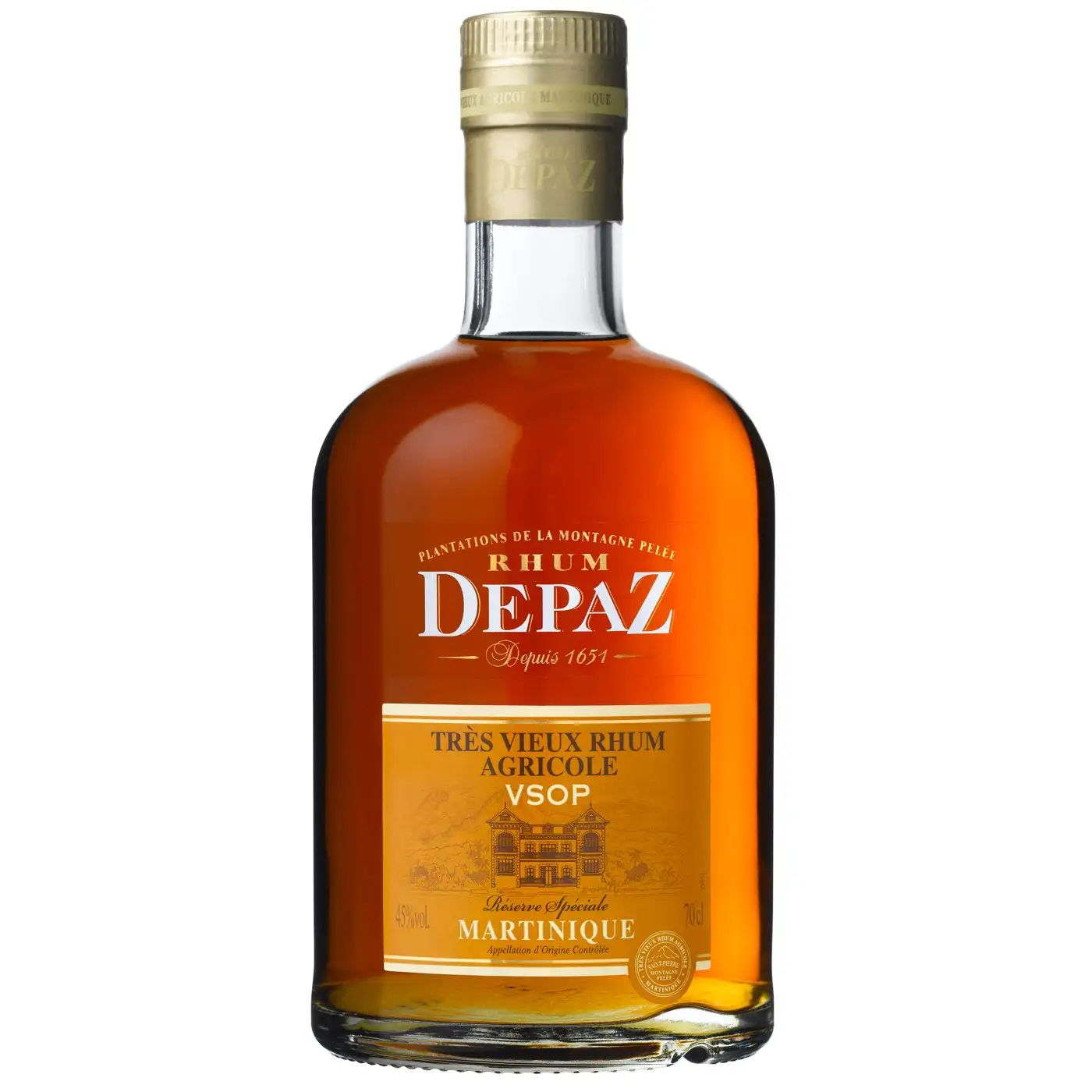 Image of the front of the bottle of the rum VSOP Spéciale Réserve