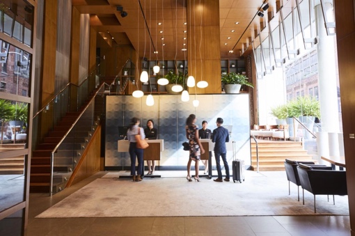 The lobby of the Le Germain Toronto