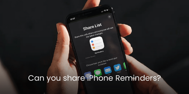 can you share a reminders list on iphone