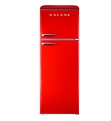 image 12.0 cu. ft. Top Freezer Retro Refrigerator with Dual Door True Freezer Frost Free in Red