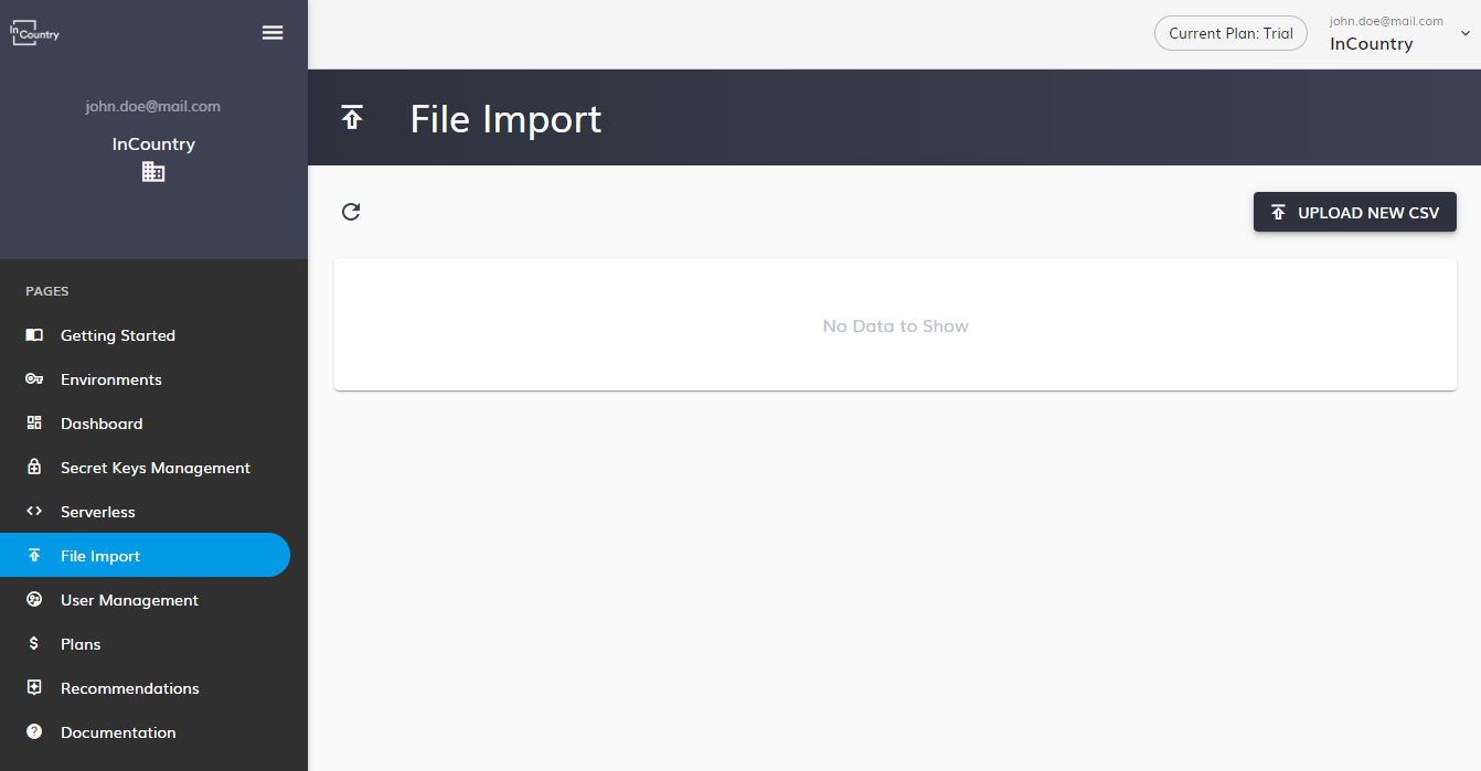 Select File import