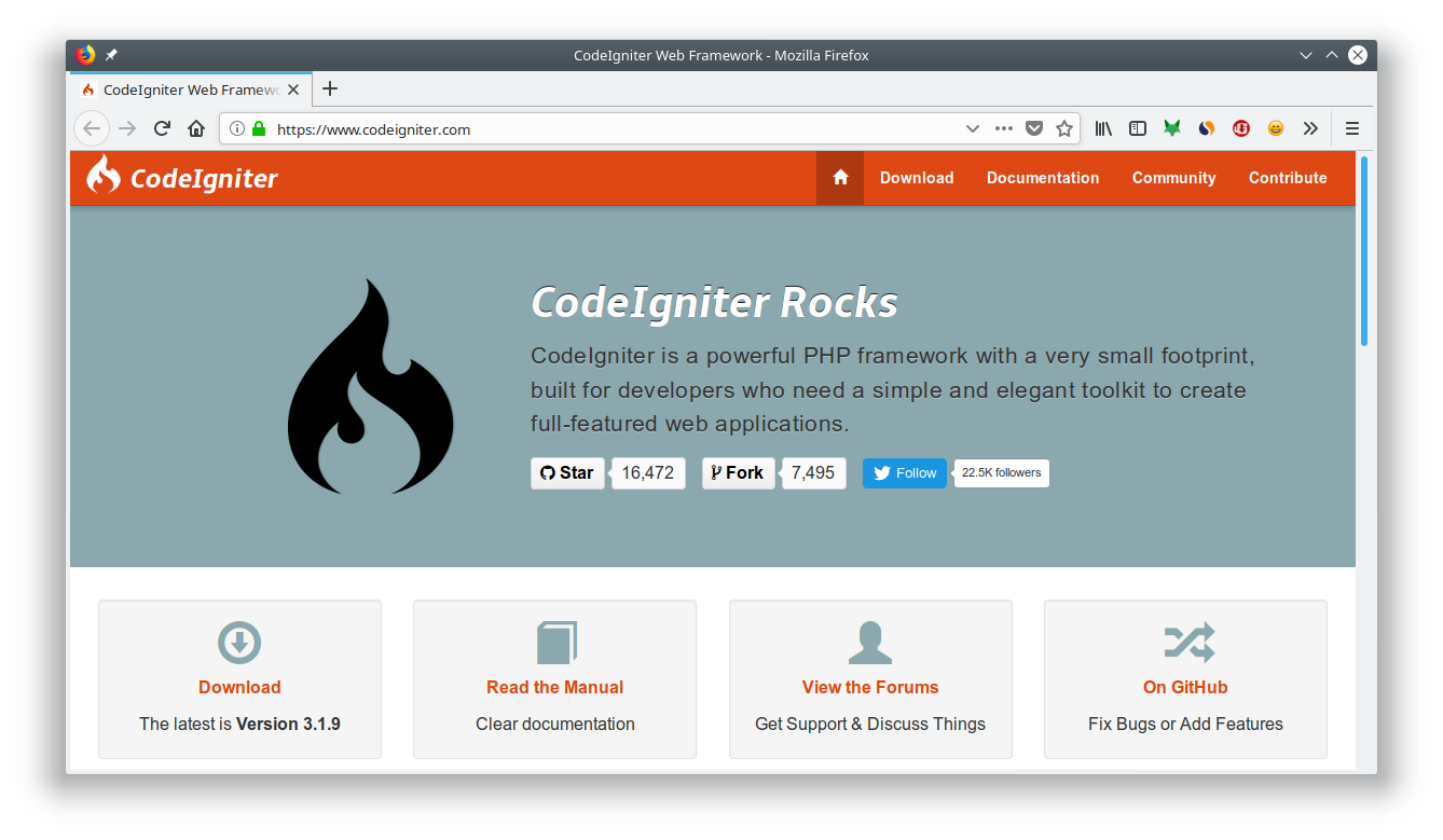 Codeigniter website