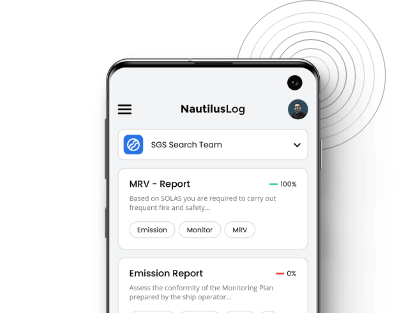 NautilusLog app example screen on smartphone