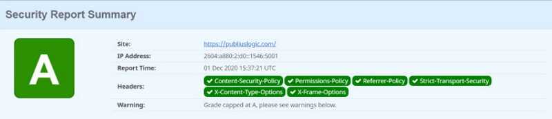 Headers test Content-Security-Policy