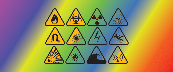 Collection de symboles de danger