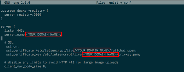 image showing editing registry conf with nano
