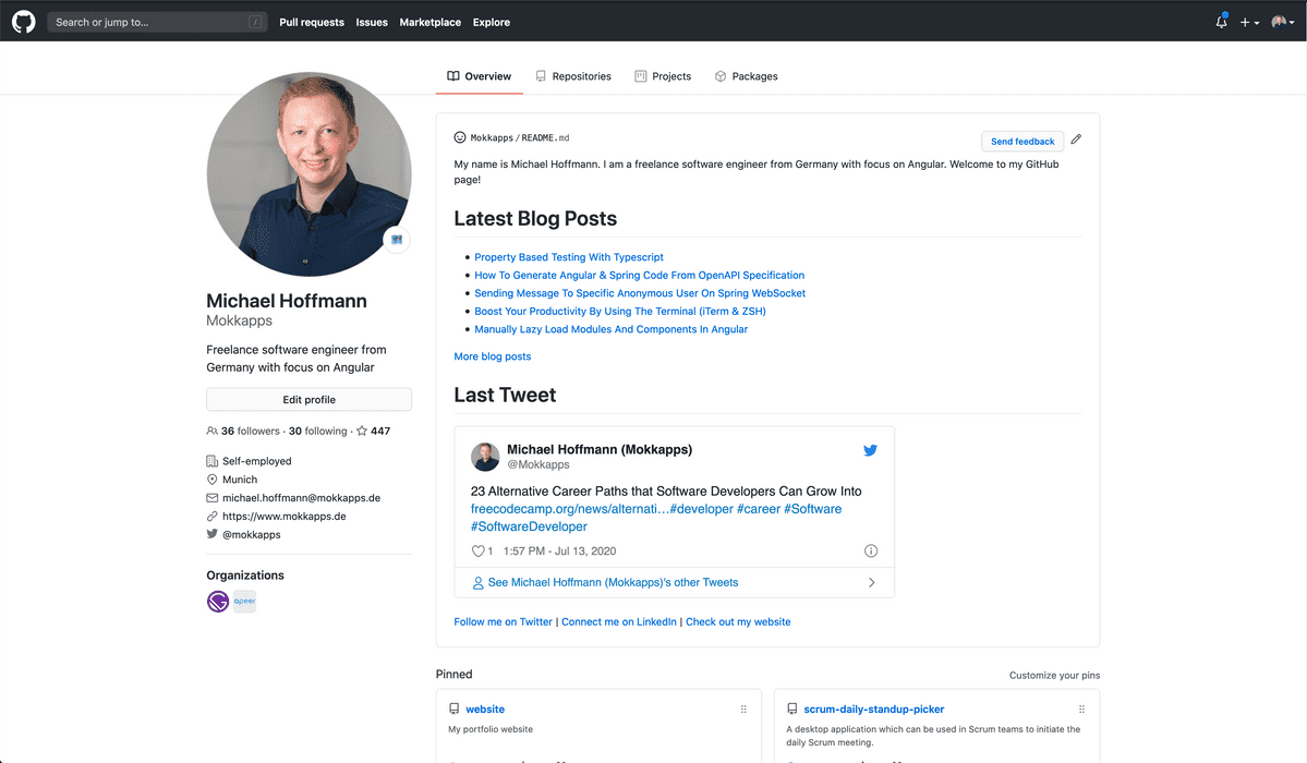 How I Built A Self-Updating README On My Github Profile Image