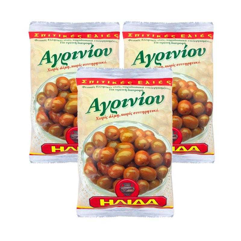 griechische-lebensmittel-griechische-produkte-agrinio-blonde-oliven-in-olivenoel-essig-und-oregano-3x250g-ilida