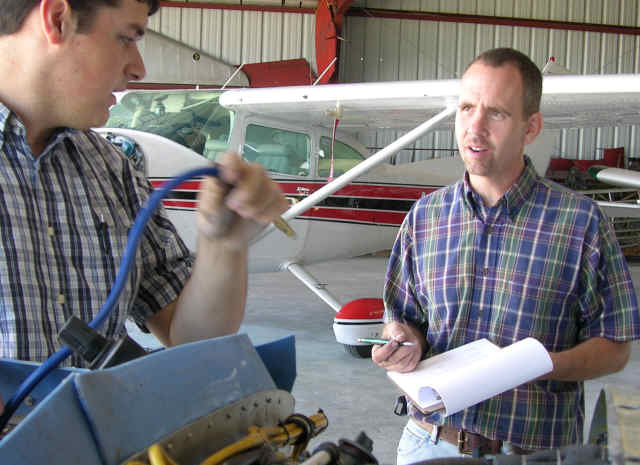 Photo of an aircraft annual inspection