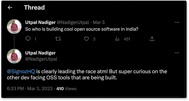 SigNoz as one of the top open source projects from India
