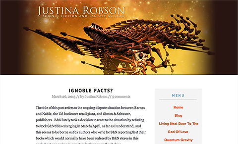 Screenshot of justinarobson.com