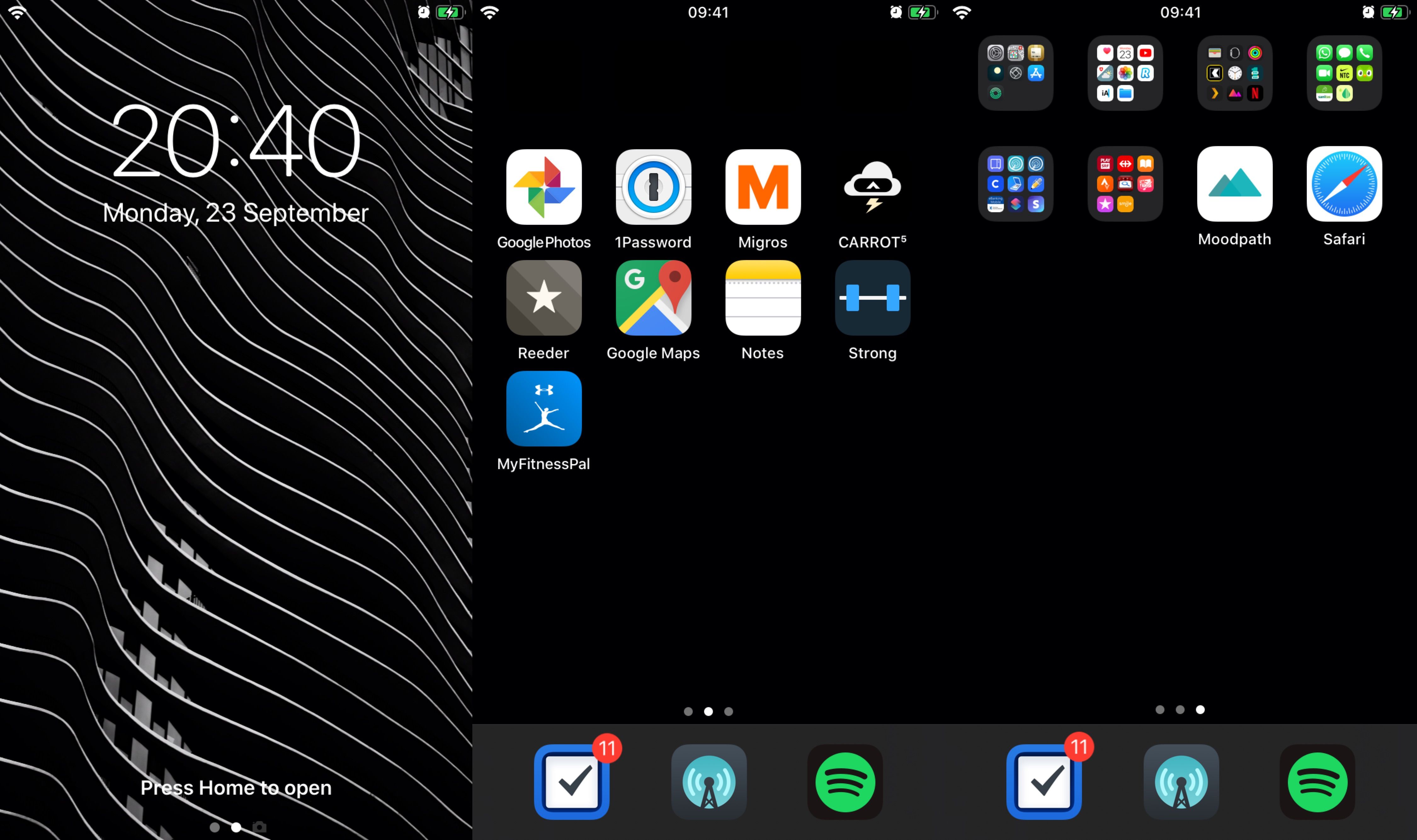 Screenshot of iOS