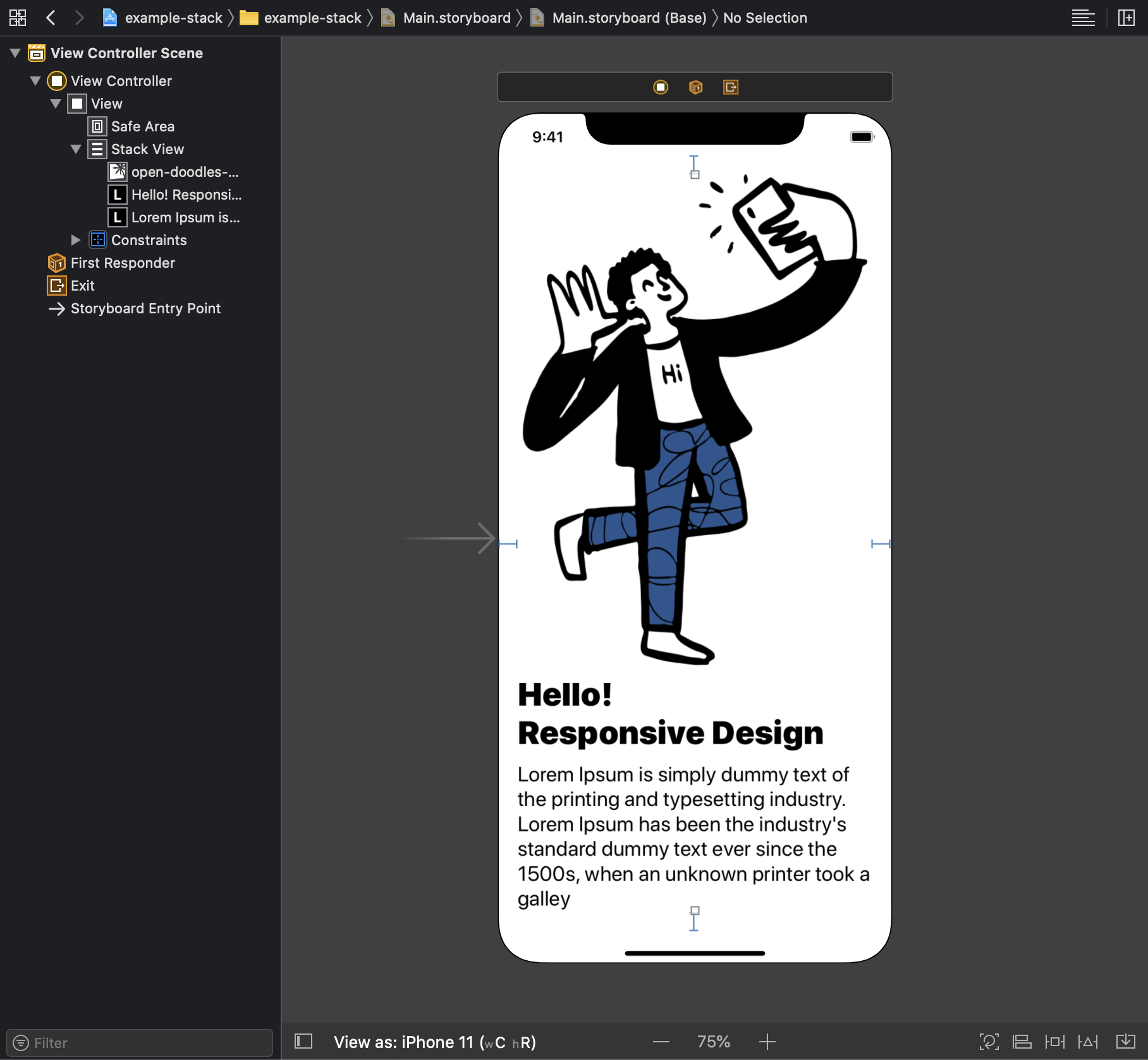 Simple UIStackView