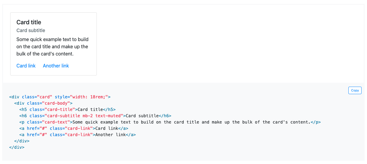 Card Bootstrap