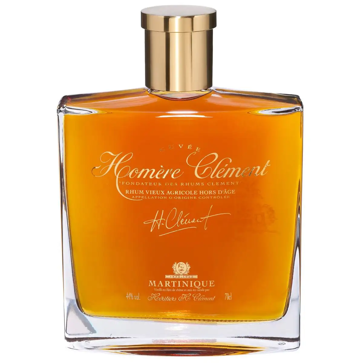 Image of the front of the bottle of the rum Clément Cuvée Homère Clément