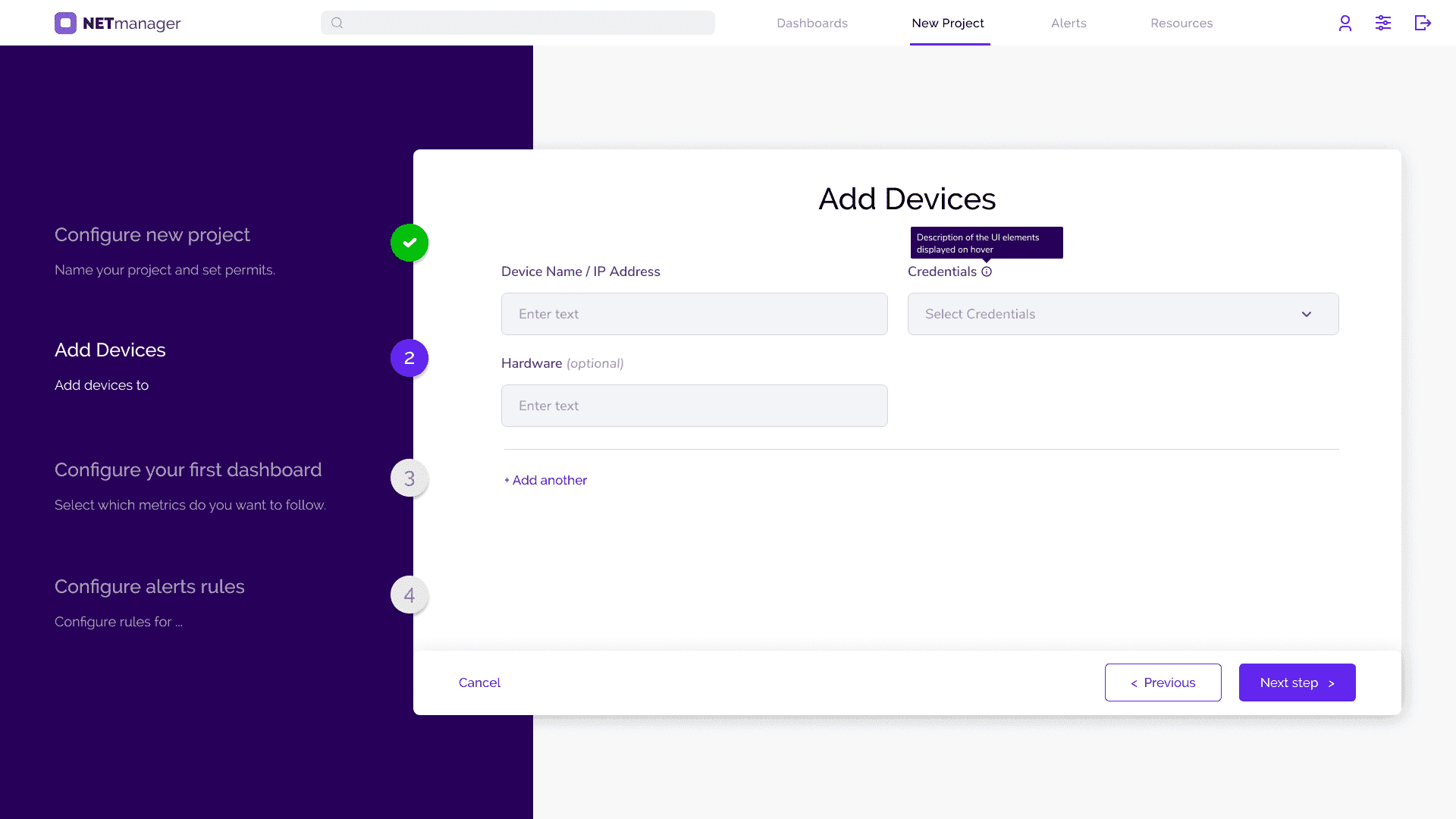 Final product - Wizard dashboard UX & UI design