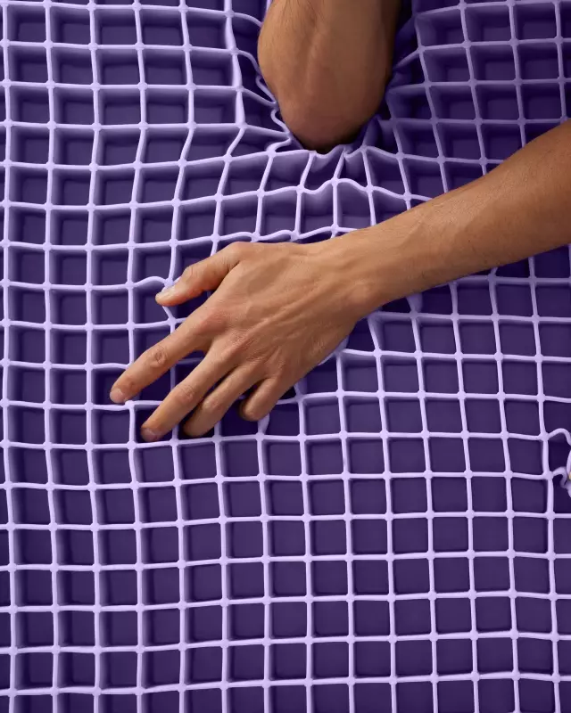 touching the Purple RejuvenatePremier mattress