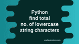 Find the total number of lowercase characters in a string using Python ...