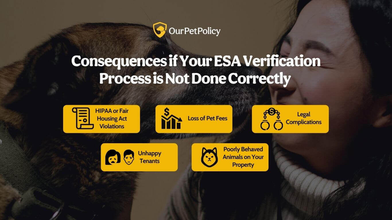 Consequences if ESA Verification process is not done correctly