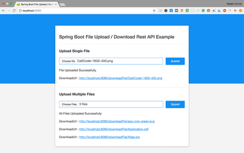 Spring Boot File Upload / Download Rest API Example | CalliCoder