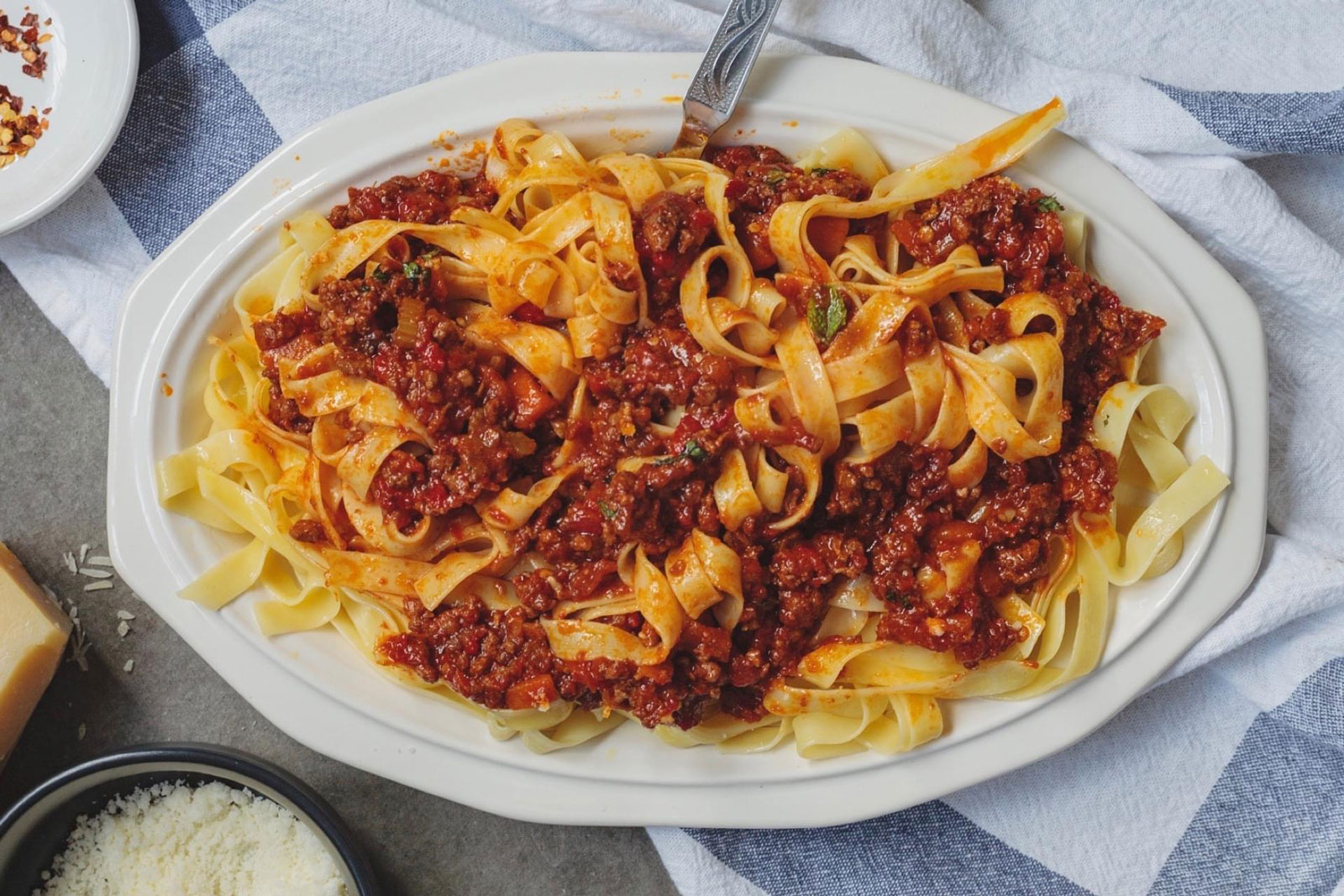 roasted red pepper harissa lamb ragu