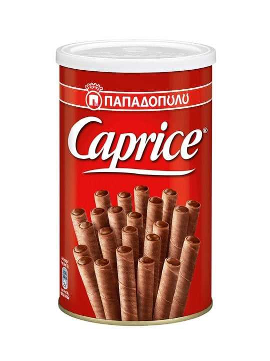 Prodotti-Greci-Prodotti-Tipici-Greci-Wafer-al-cioccolato-Caprice-250g-Papadopoulos, Greek-Grocery-Greek-Products-Chocolate-Wafer-rolls-Caprice-250g-Papadopoulos, Epicerie-Grecque-Produits-Grecs-Gaufrettes-au-Chocolat-Caprice-250g-Papadopoulos