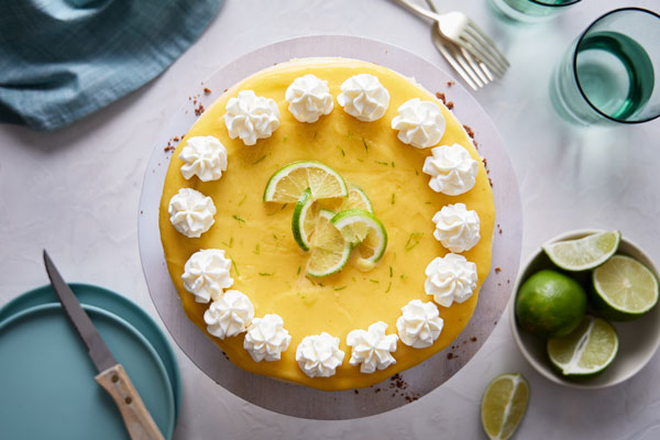 Key Lime Cheesecake With Coconut Crust And Tequila Lime Curd 