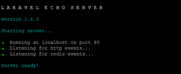 Interactive prompt for Laravel Echo Server
