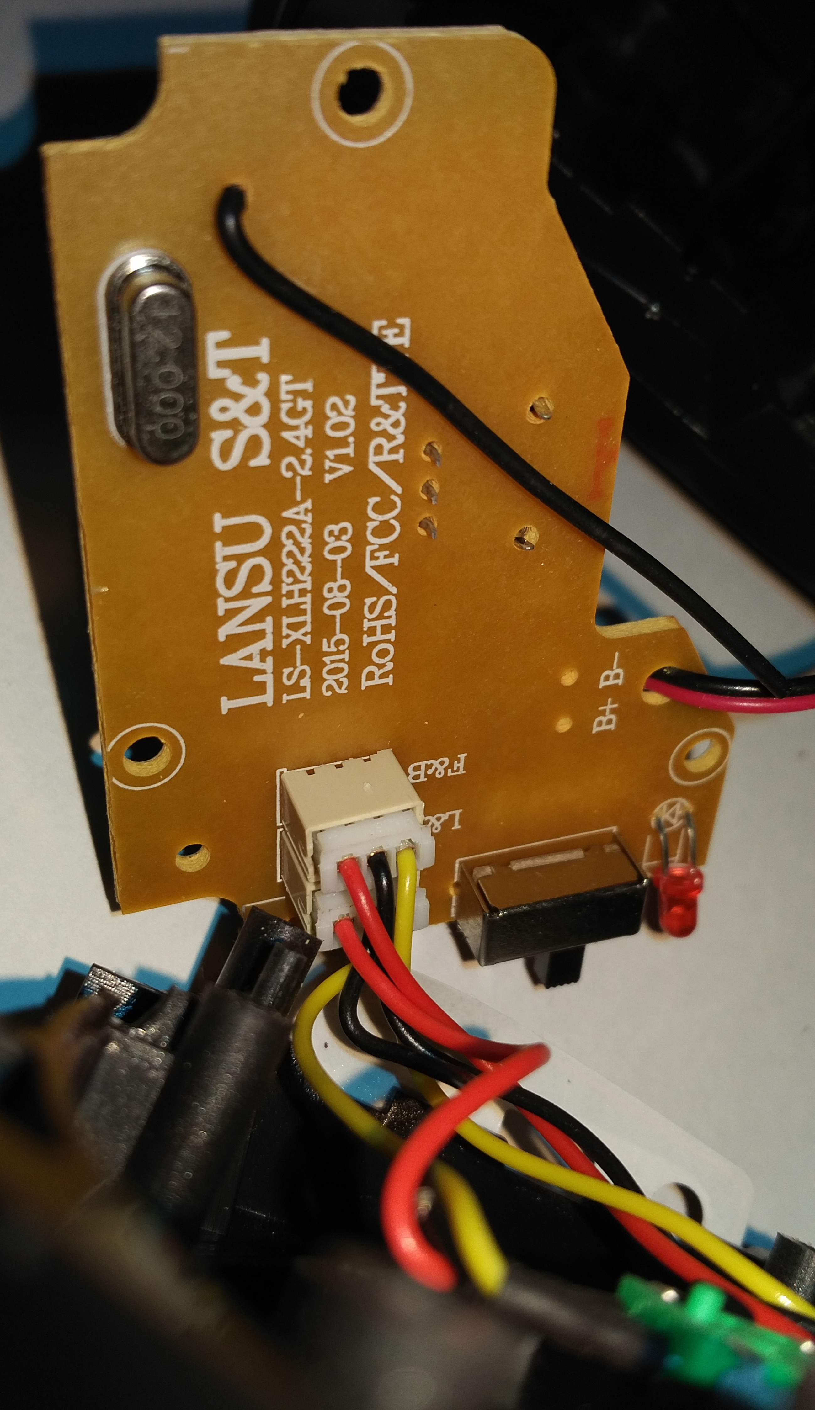 Antenna bent over and tucked away, causing poor range