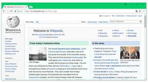 Screenshot of a Wikipedia page with styles