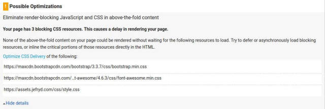 Render blocking content