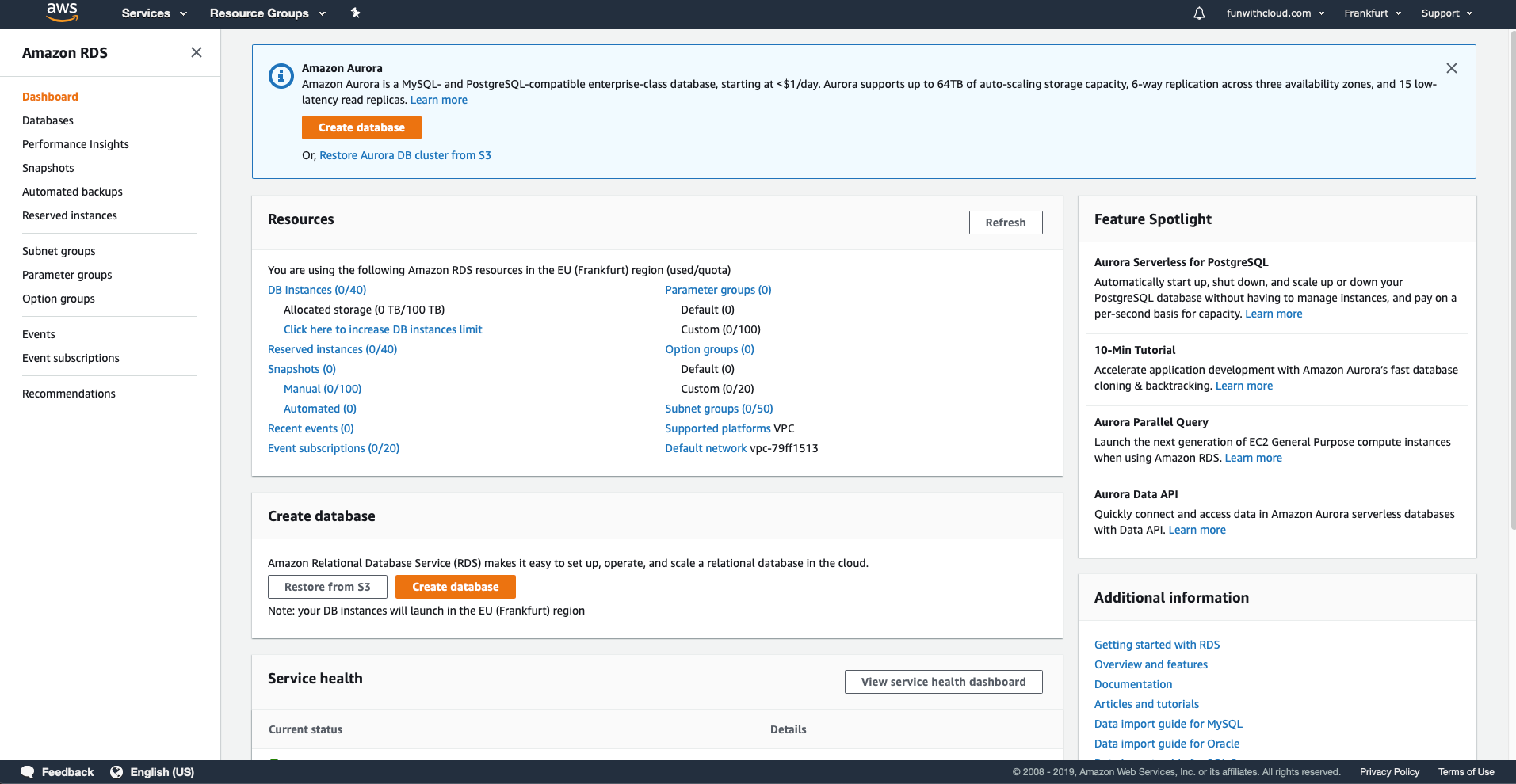 Fun With Cloud install mysql database in aws and wordpress 