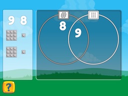 Sorting numerals and blocks with Venn diagrams Math Game
