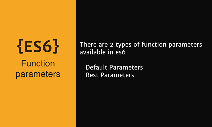Function parameters in es6