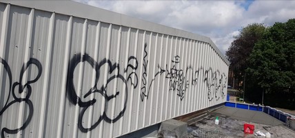 graffiti on warehouse