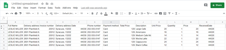 Real-time data in Google Sheets