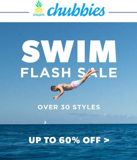 Chubbies Flash sales
