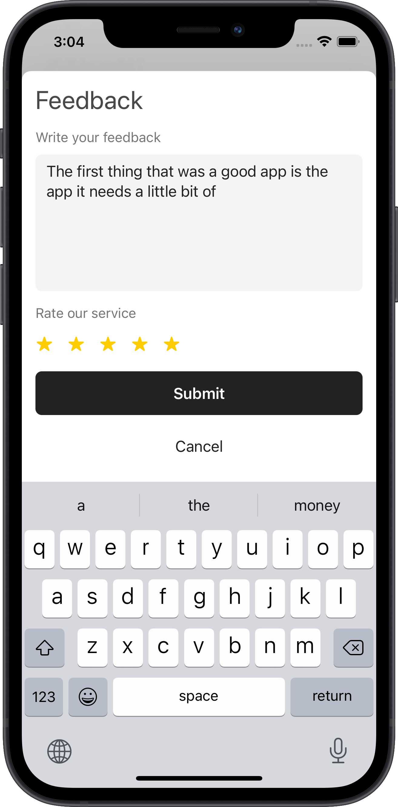 e-commerce, feedback form