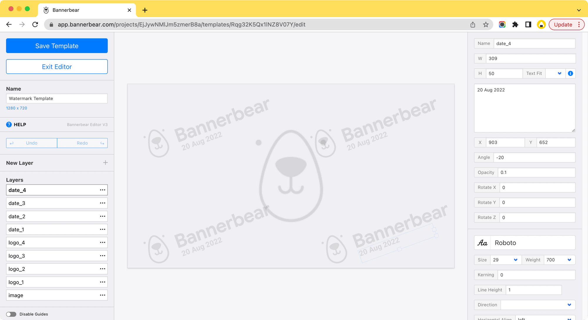 screenshot of creating a new Bannerbear template-2