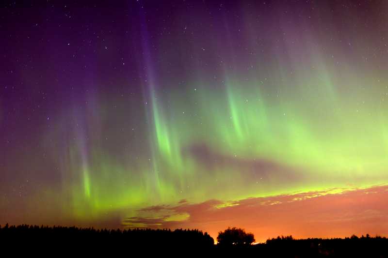The Canadian Northern Lights in northwestern Canada The Canadian Northern Lights in northwestern Canada