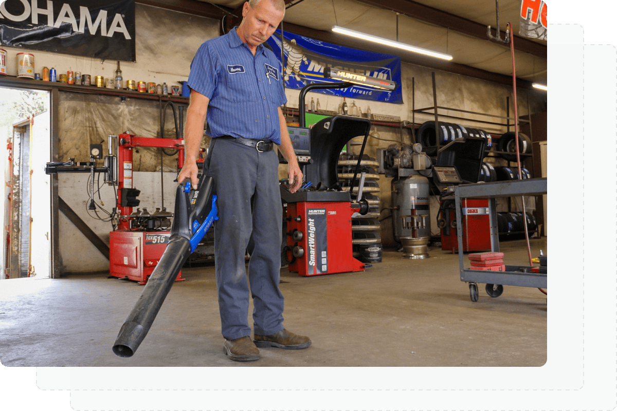 Equipment shop blower