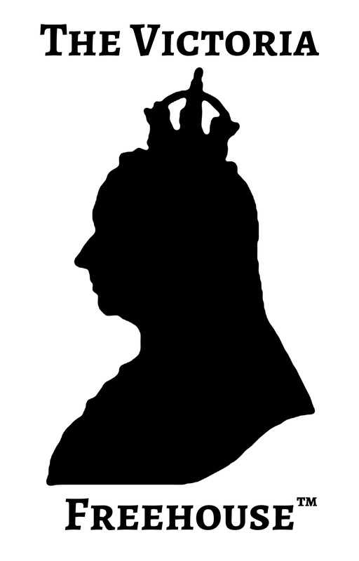 Logo for Victoria Freehouse, silhouette of the queen