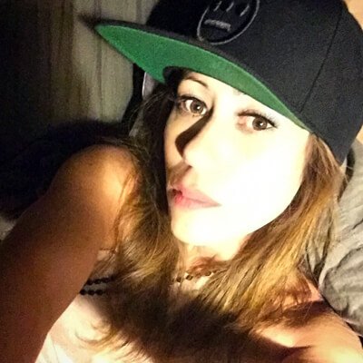 Michelle Ryan selfie in a hat