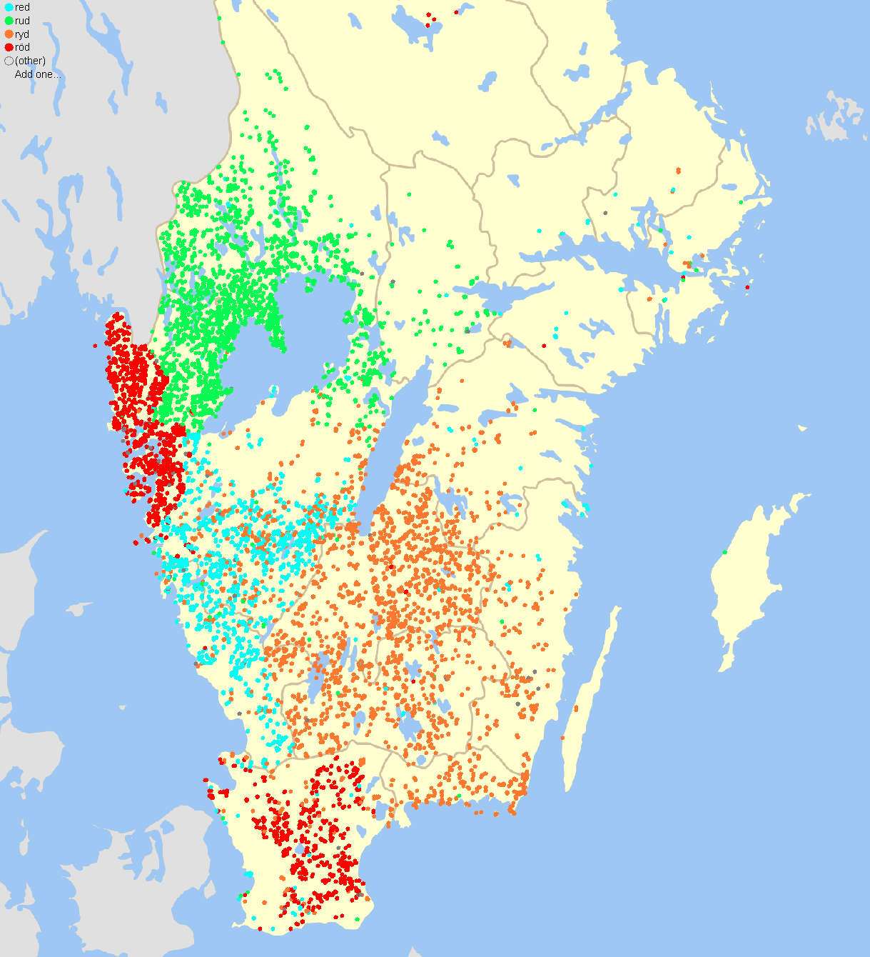 place suffixes south